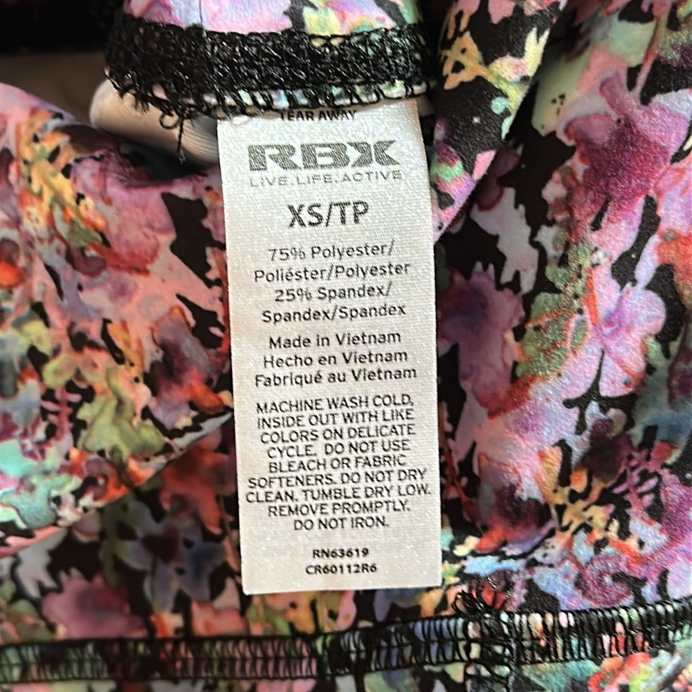 RBX *NWT* Women's Peached Tech Flex Floral Capri Leggings with Pockets - Picture 8 of 9